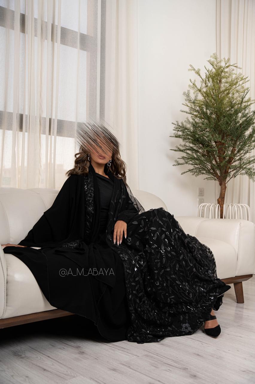 عباية كريب اسود