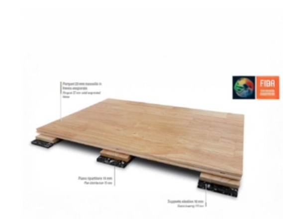 Sports parquet wood floor