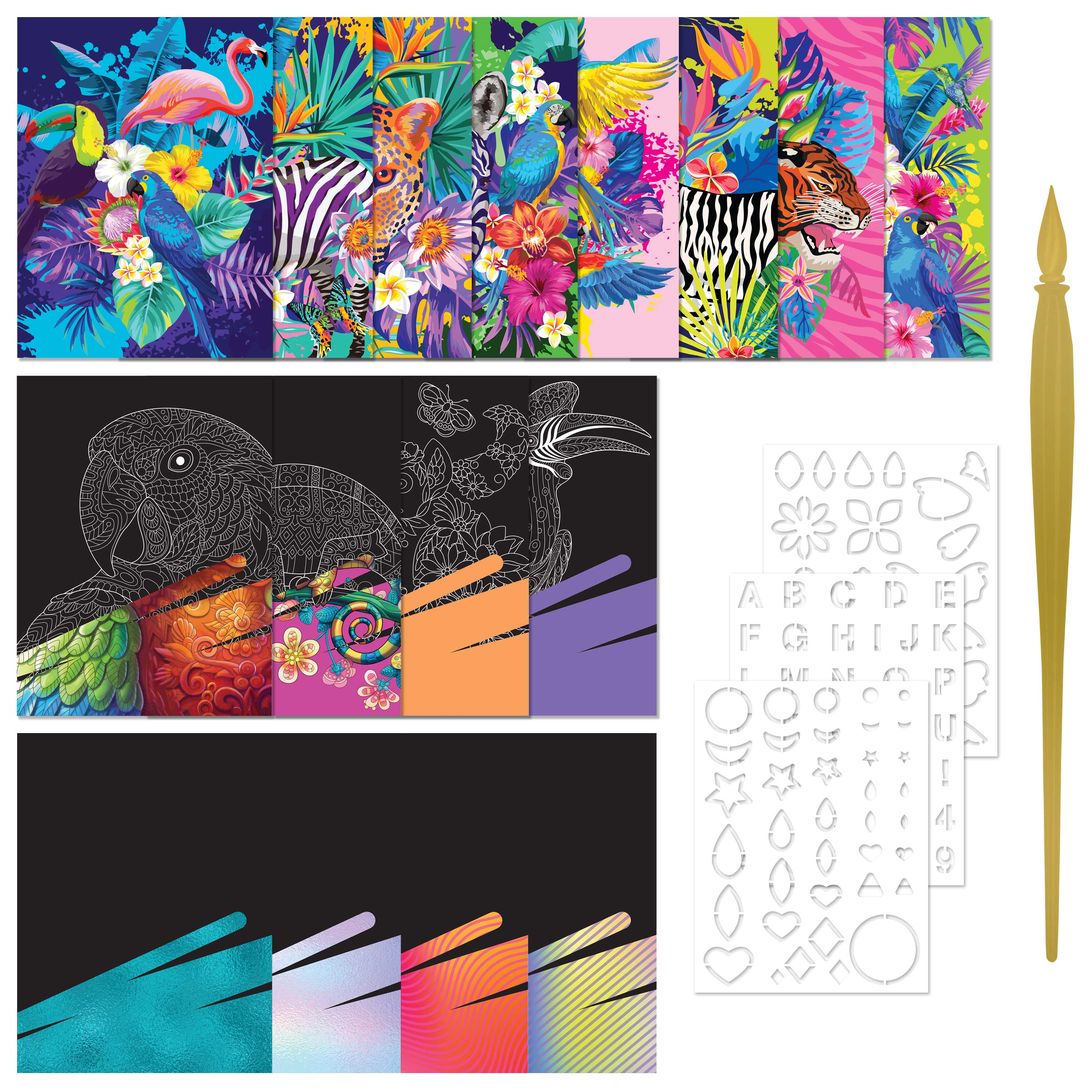   Kaleidoscope Etch Art Creations Neon Nature 