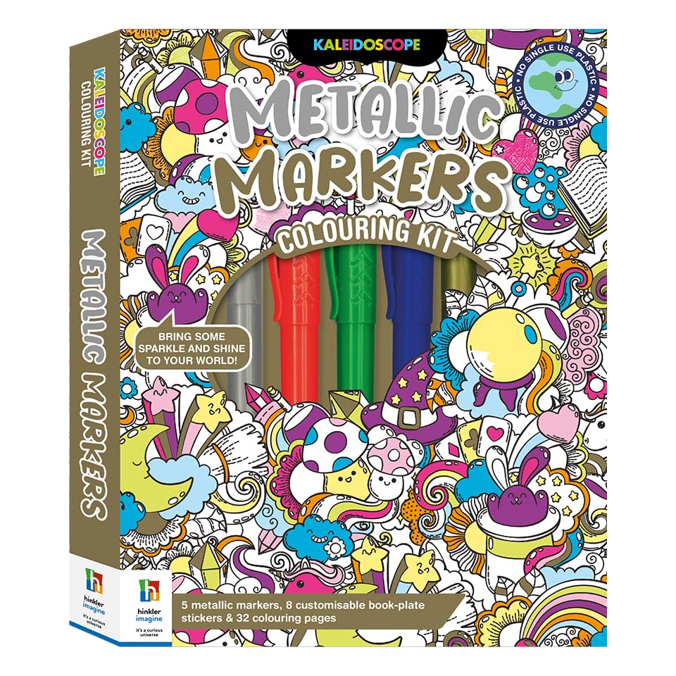  Metallic Markers Kaleidoscope Colouring Kit 