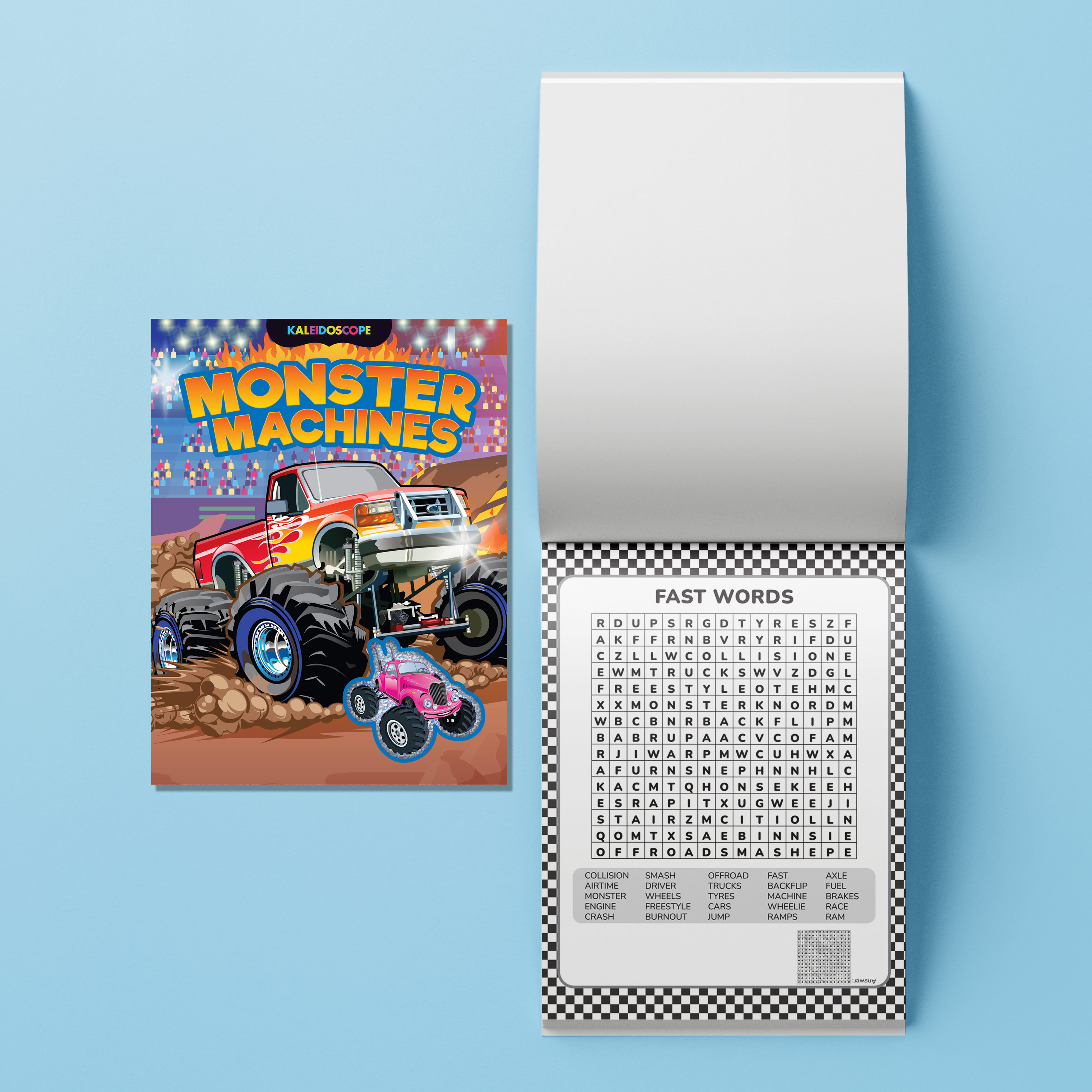  Kaleidoscope Colouring Kit Monster Machines 
