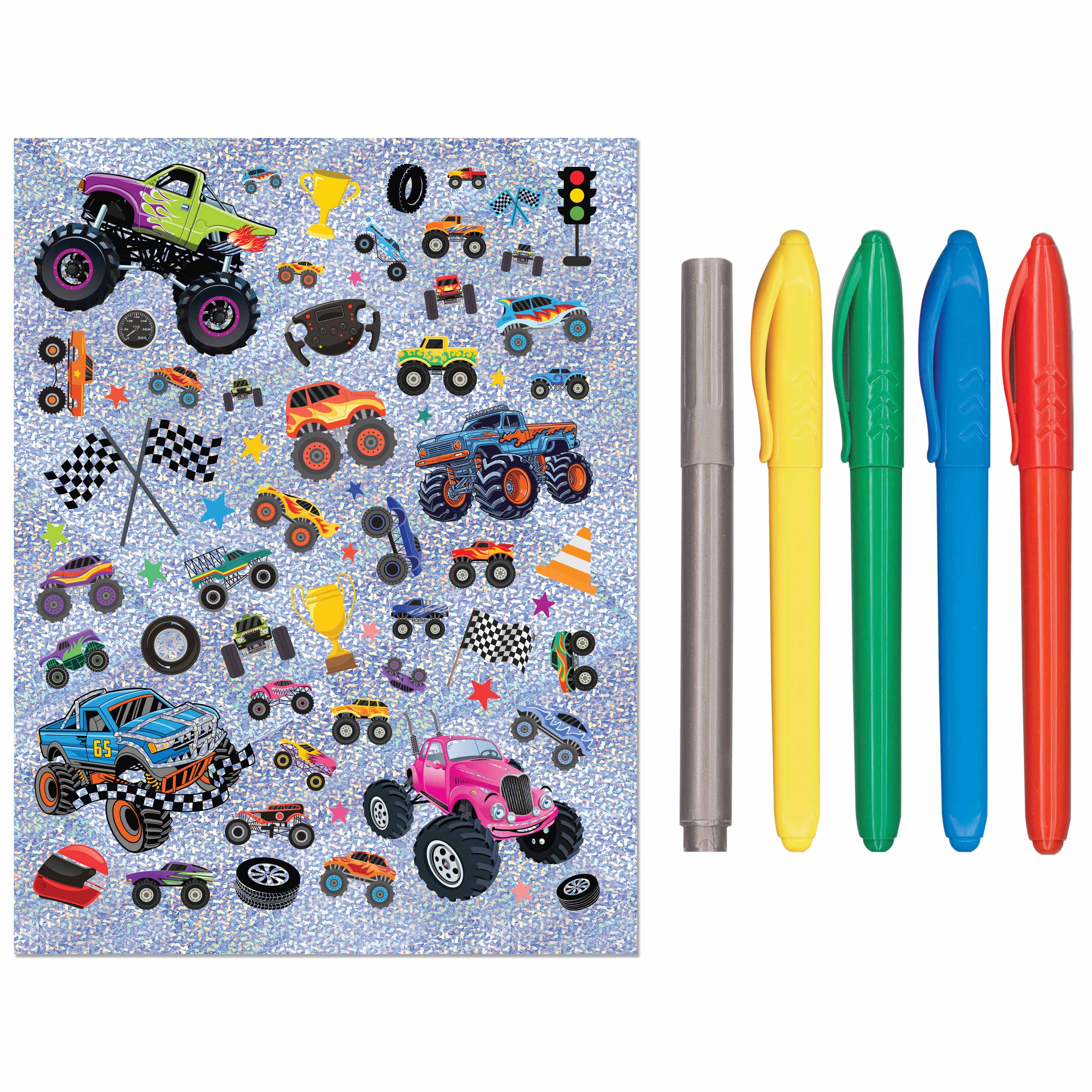  Kaleidoscope Colouring Kit Monster Machines 