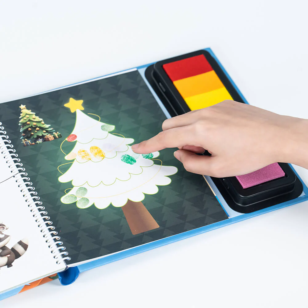  2 (with color ink pad) Finger Painting Book 