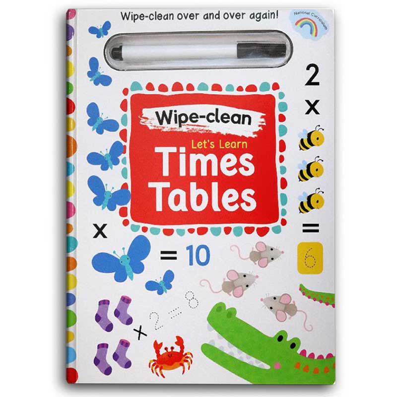  Wipe Clean Lets Learn Times Tables 