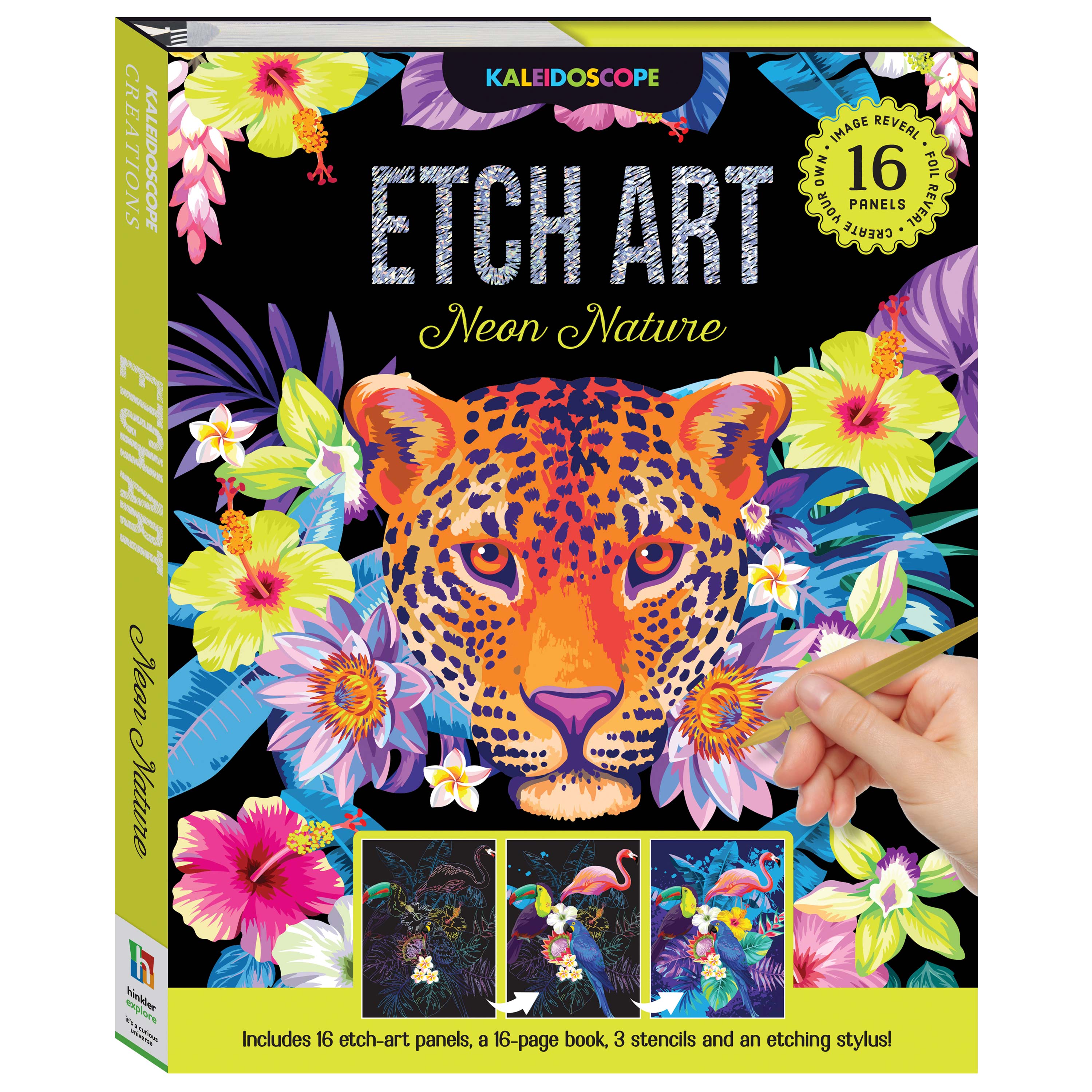   Kaleidoscope Etch Art Creations Neon Nature 