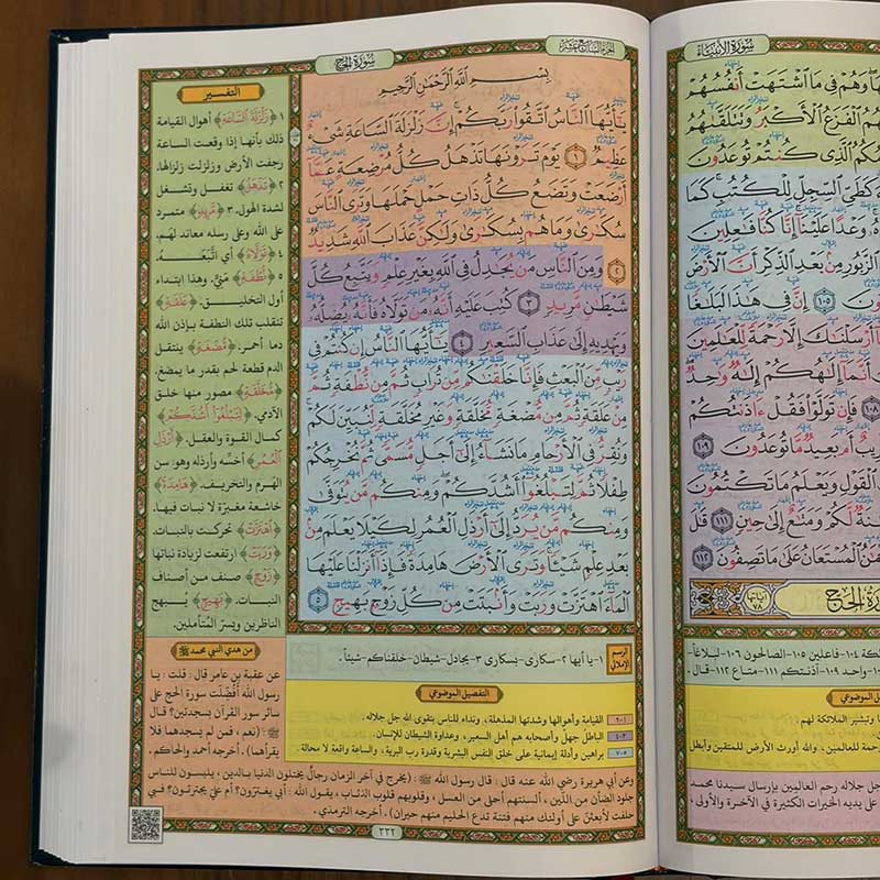  مصحف التفصيل الموضوعي مع التجويد للقارئ المتقن (الأزرق 17*24) 