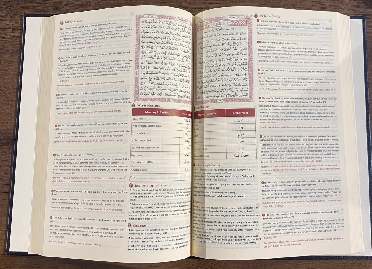  The Holy Quran Reflection and Practice (17*24) 