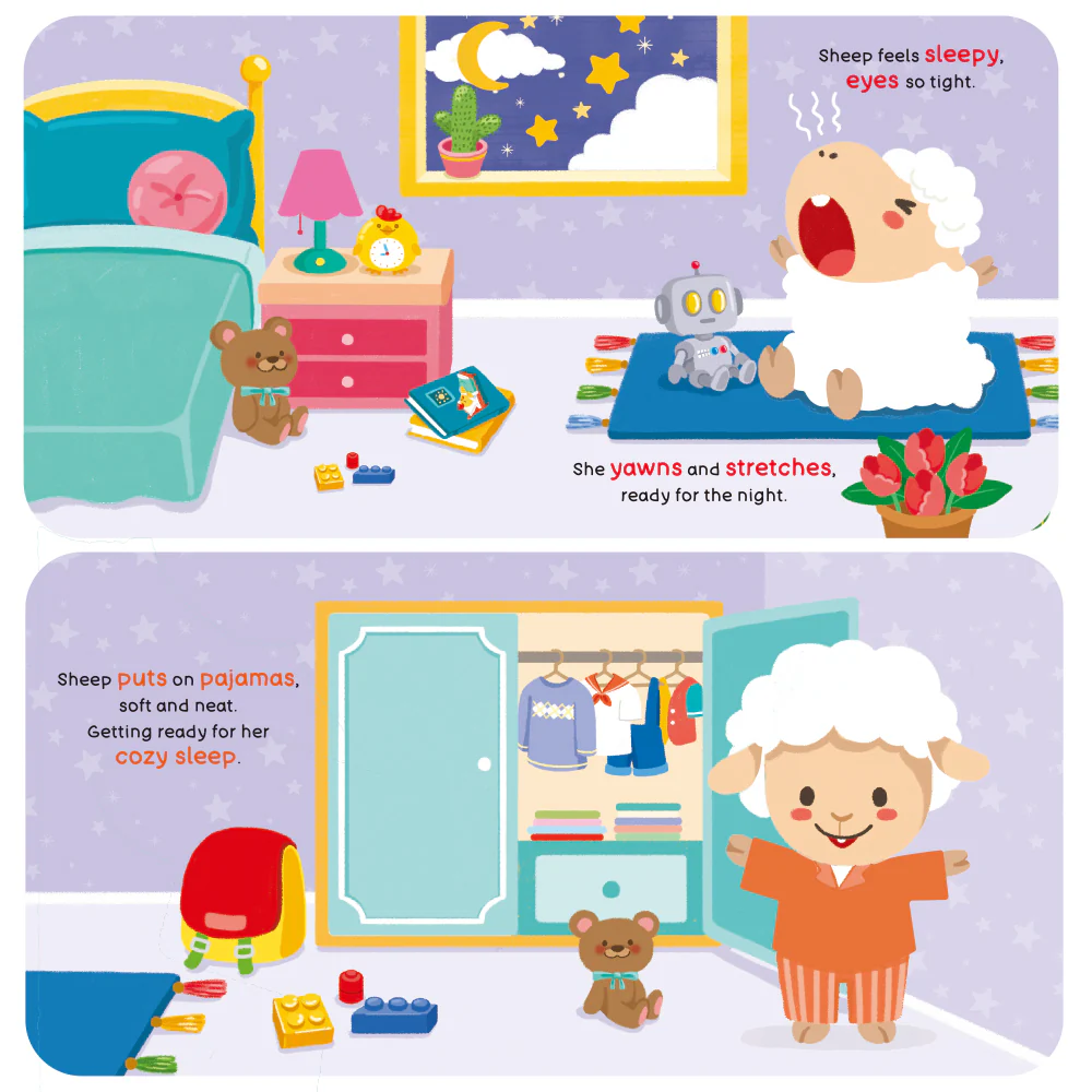  Habit Pals Push Pull Slide Kids Activity Book - Sheep's Sleepy Time 