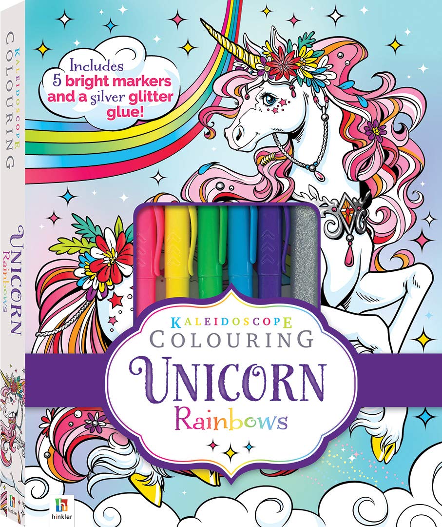  Kaleidoscope Colouring Kit Unicorn Rainbows 