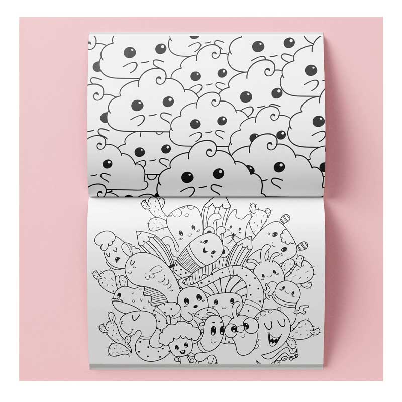  Kawaii Wonderland Colouring Set with Lap Desk 