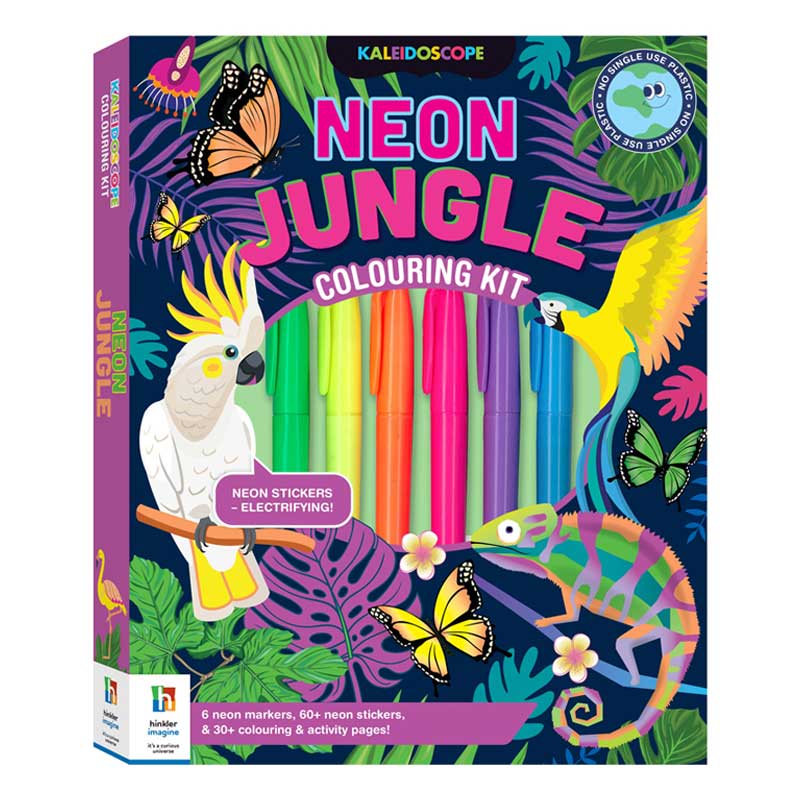   Kaleidoscope Colouring Kit Neon Jungle 