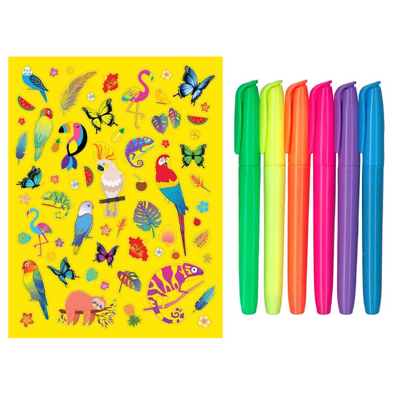   Kaleidoscope Colouring Kit Neon Jungle 