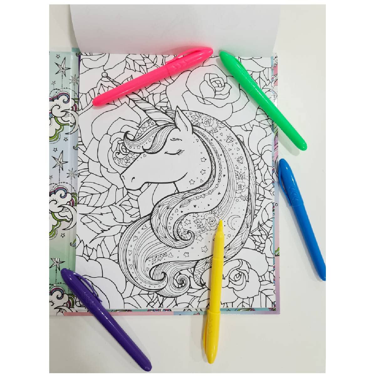  Kaleidoscope Colouring Kit Unicorn Rainbows 