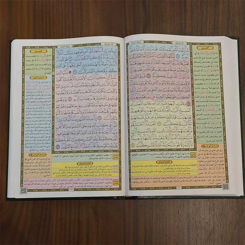  مصحف التفصيل الموضوعي مع التجويد للقارئ المتقن (الأزرق 17*24) 