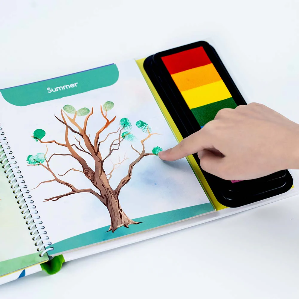  1 (with color ink pad) Finger Painting Book  