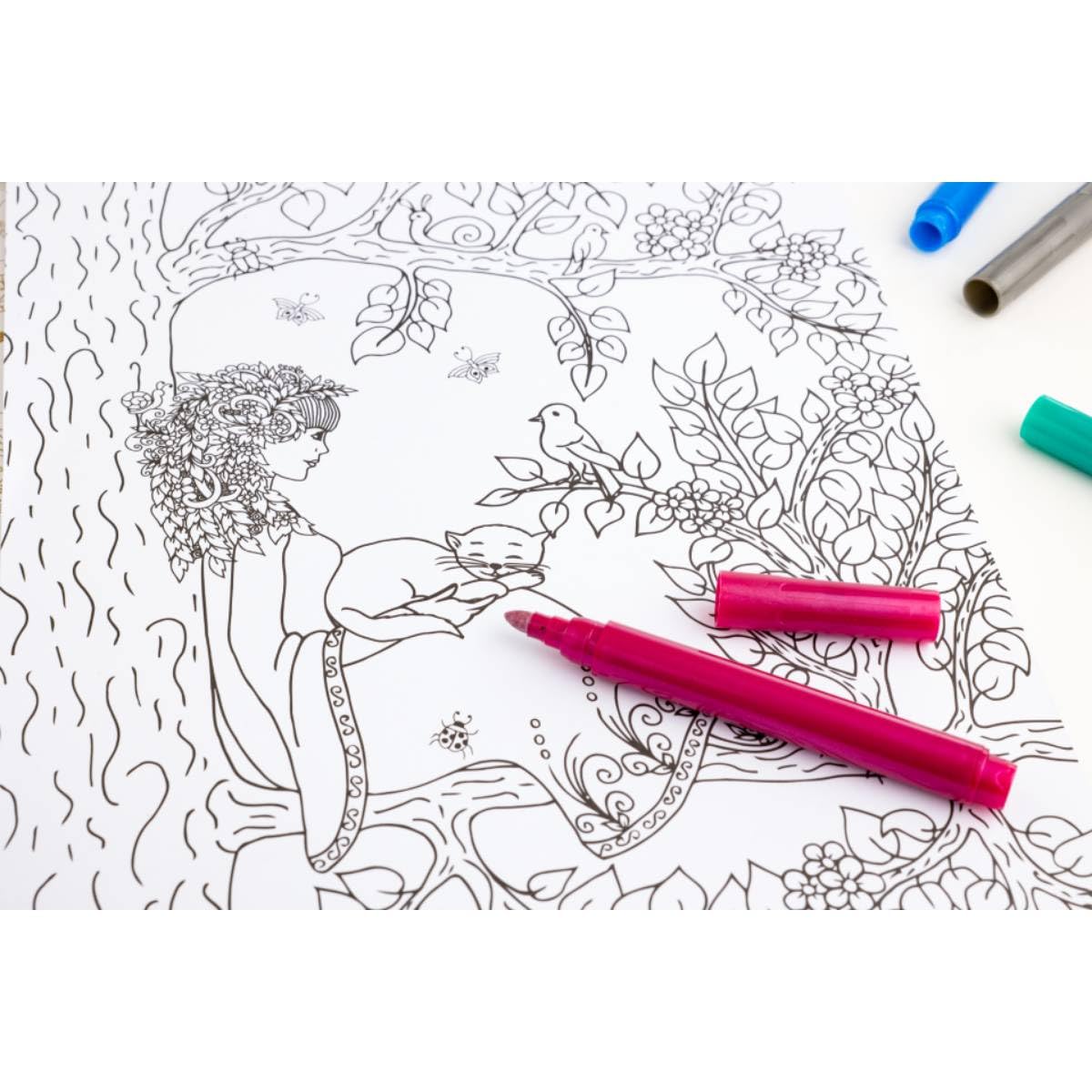  Metallic Markers Kaleidoscope Colouring Kit 