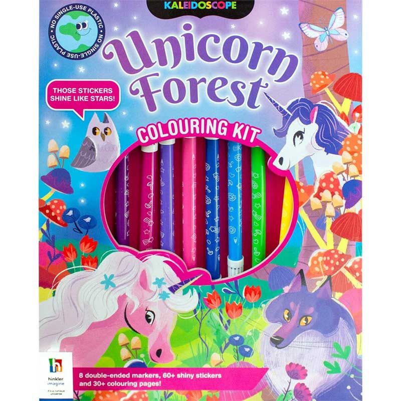  Kaleidoscope Colouring Kit Unicorn Forest  
