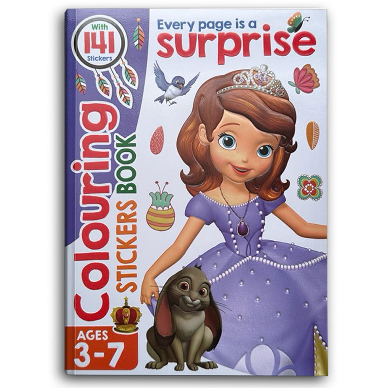  Colouring stickers book - 141 stickers 