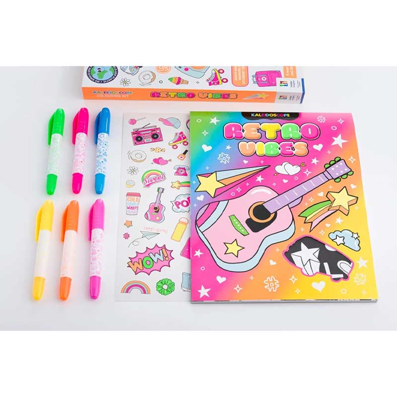  Kaleidoscope Colouring Kit Retro Vibes 