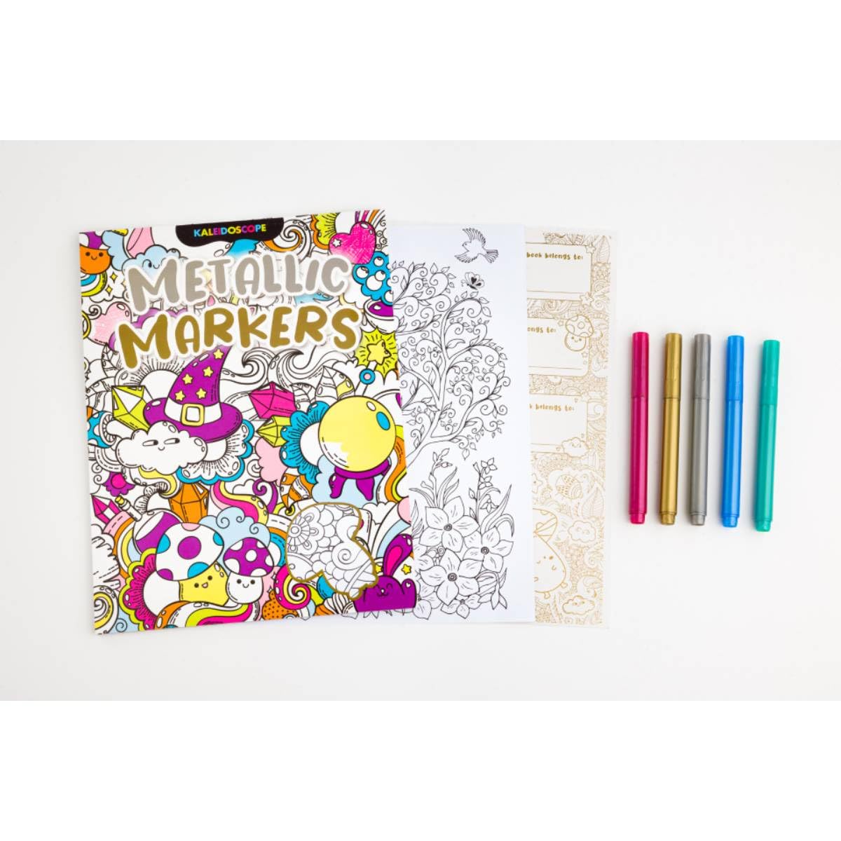  Metallic Markers Kaleidoscope Colouring Kit 