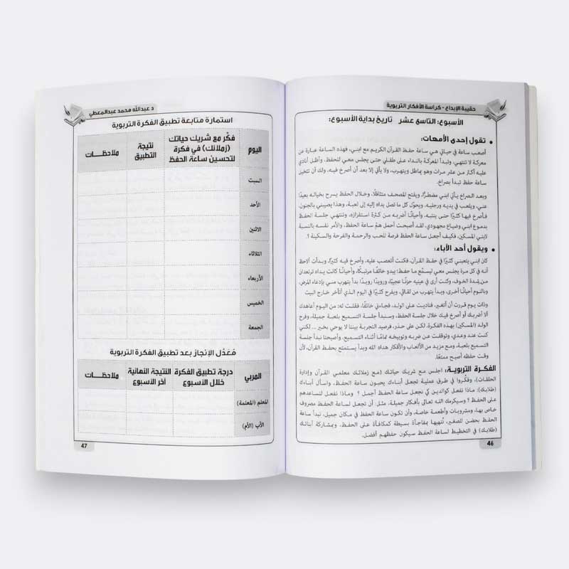  حقيبة الإبداع في حفظ القرآن والعمل به - كراسة الافكار التربوية  