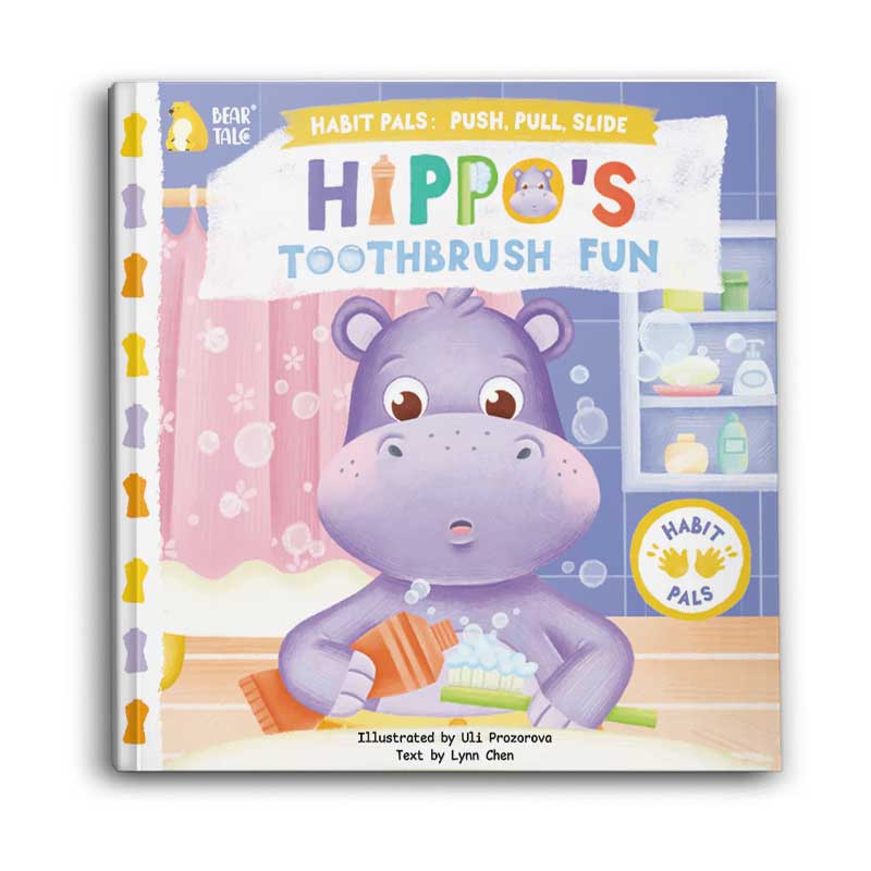  Habit Pals Push Pull Slide Kids Activity Book - Hippo's ToothBrush Fun 