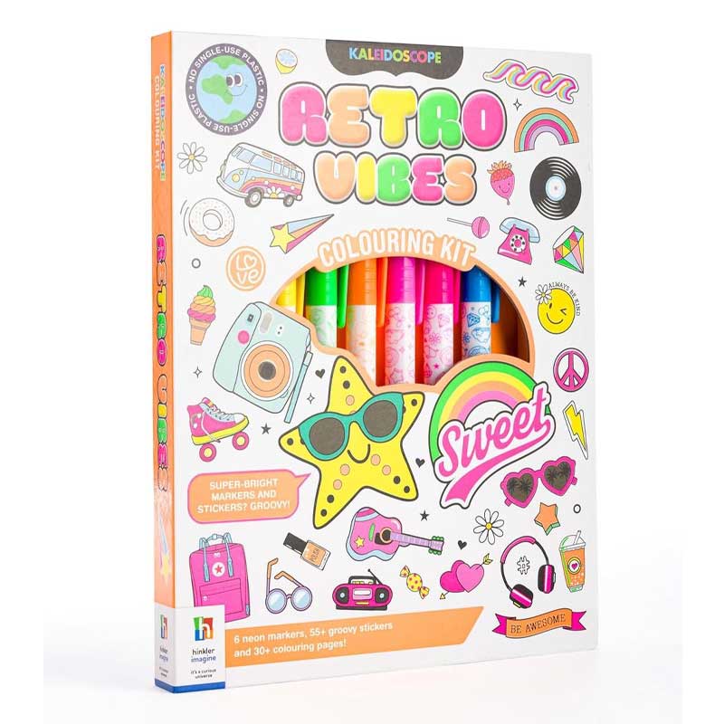  Kaleidoscope Colouring Kit Retro Vibes 