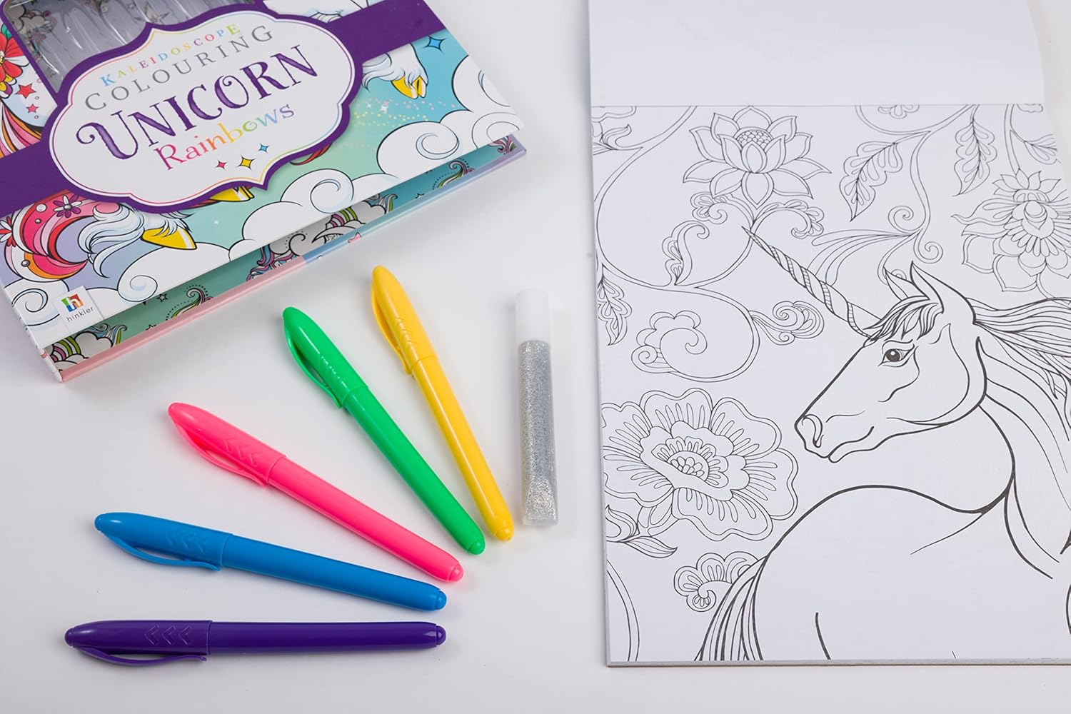  Kaleidoscope Colouring Kit Unicorn Rainbows 