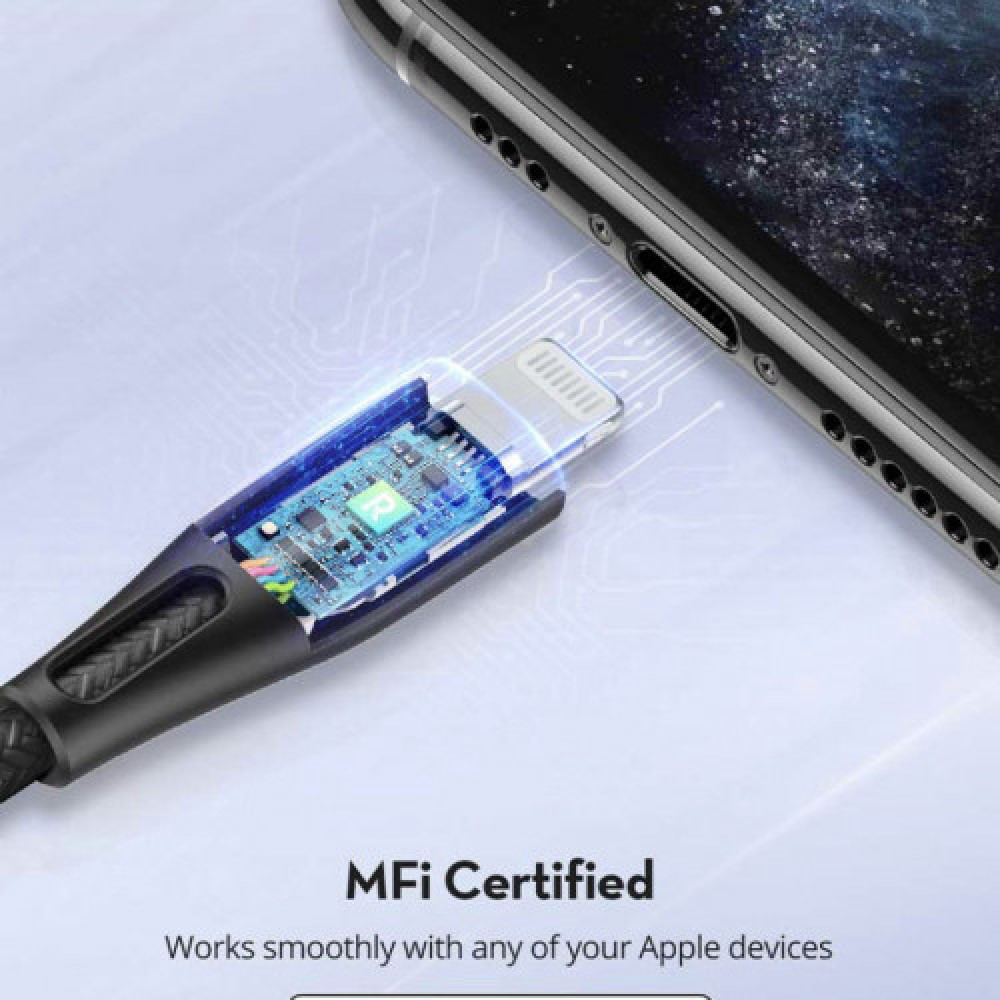  كيبل لايتنينق USB-C ضمان مدى الحياة RAVPower