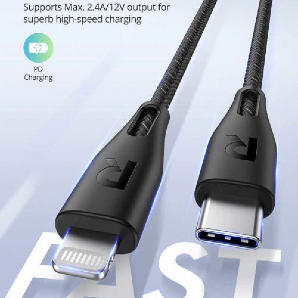  كيبل لايتنينق USB-C ضمان مدى الحياة RAVPower