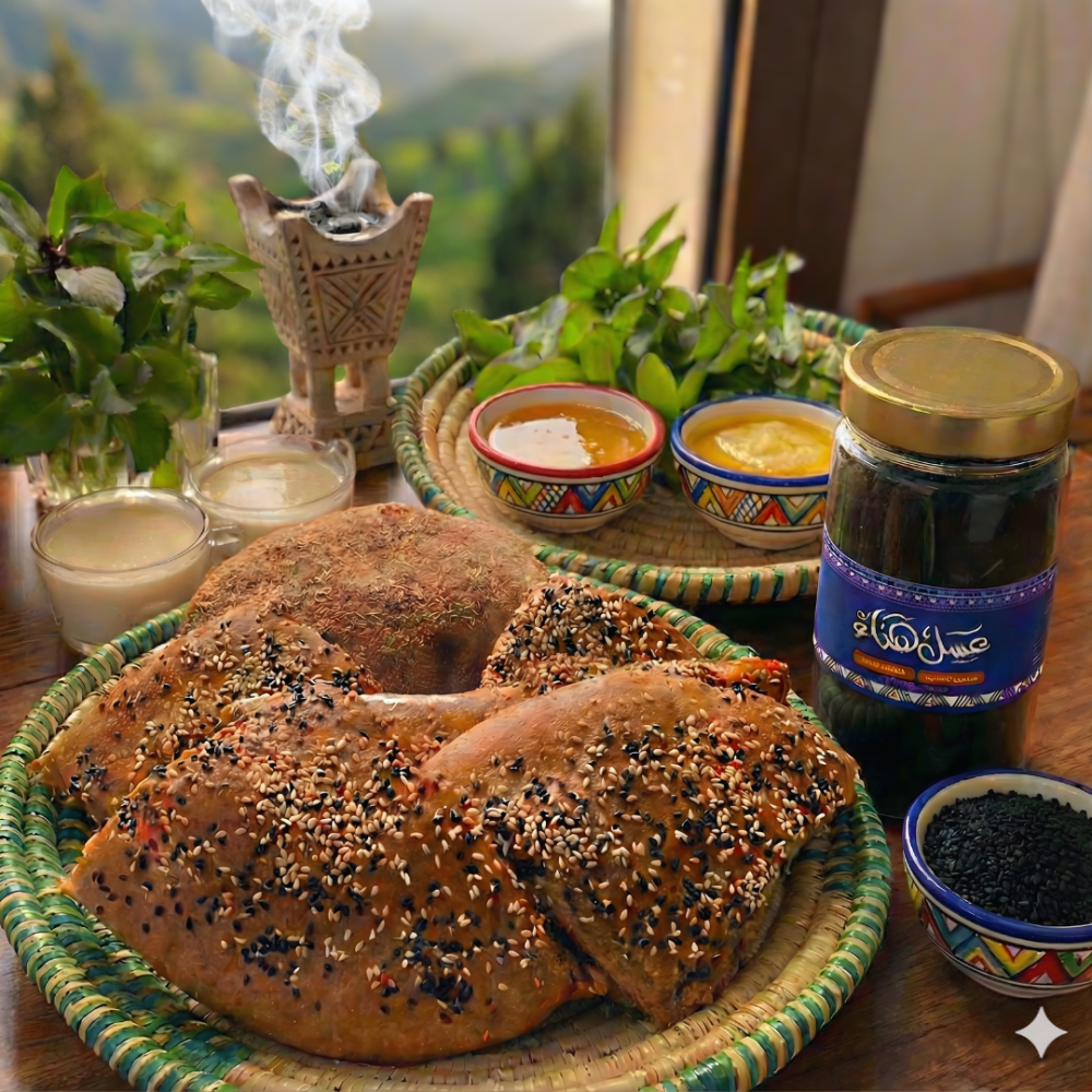 حبة البركة العضوية 250 جم من عسل هناء