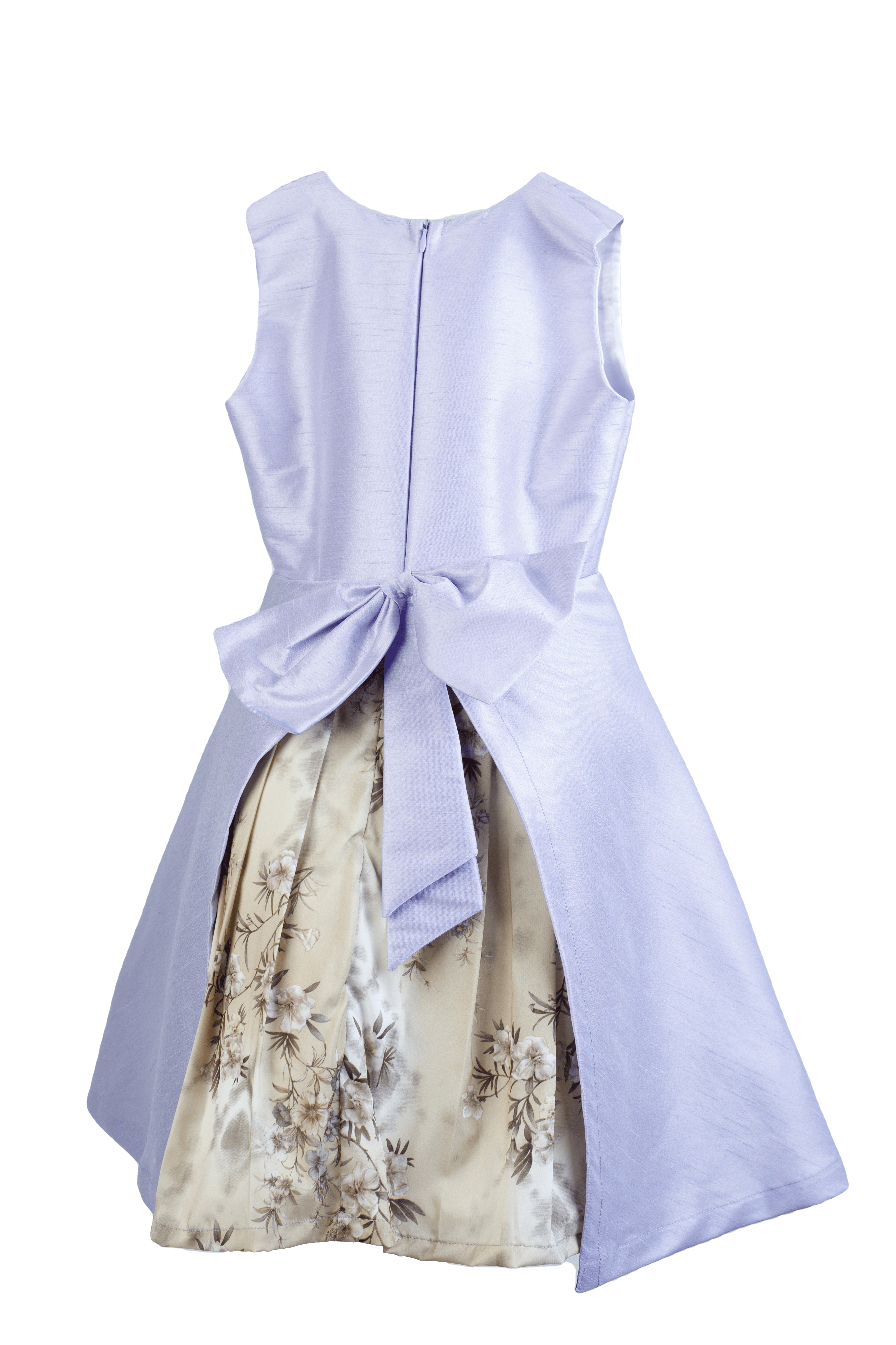 purple summer dress for girls with back design