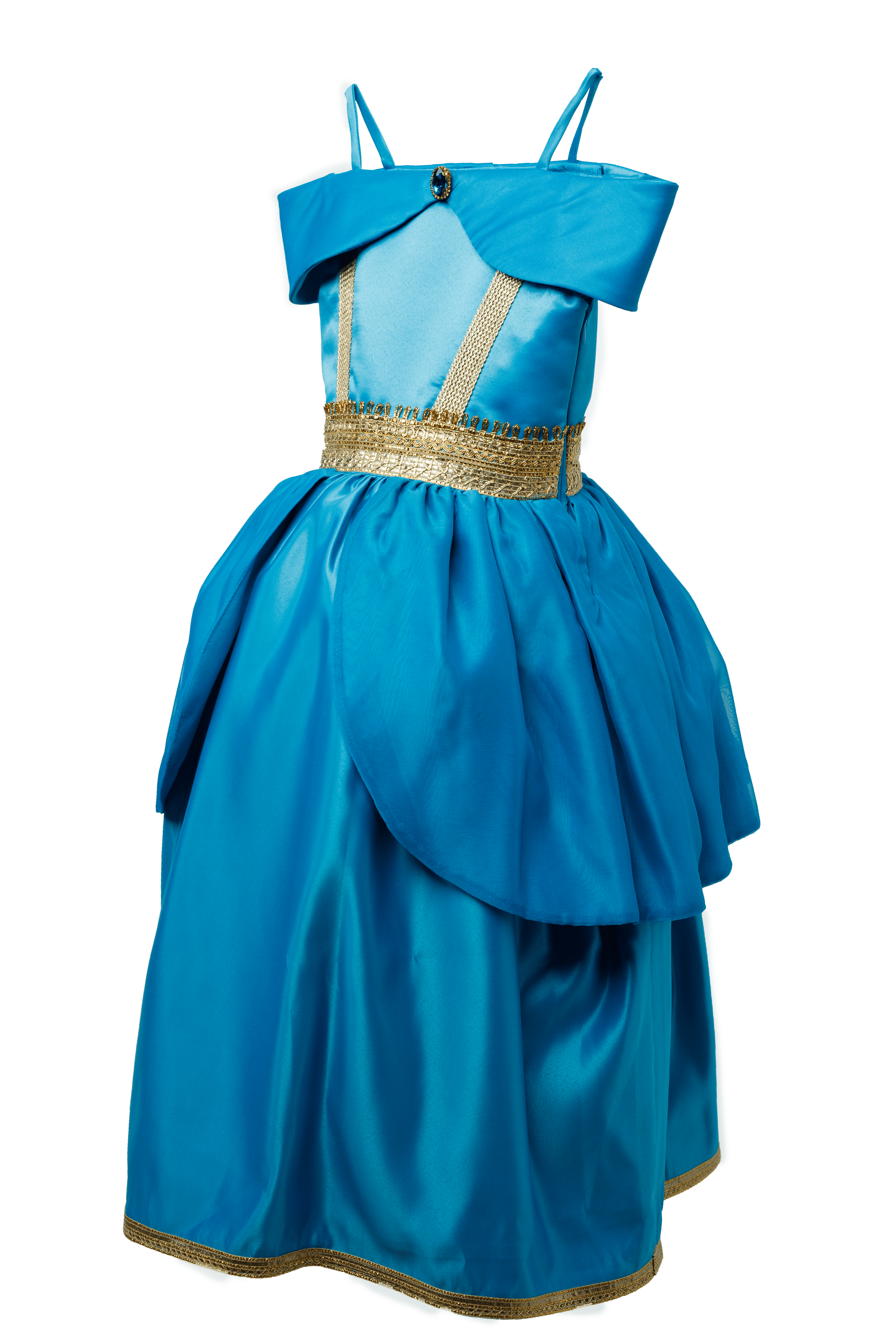 turquoise princess jasmine dress front design