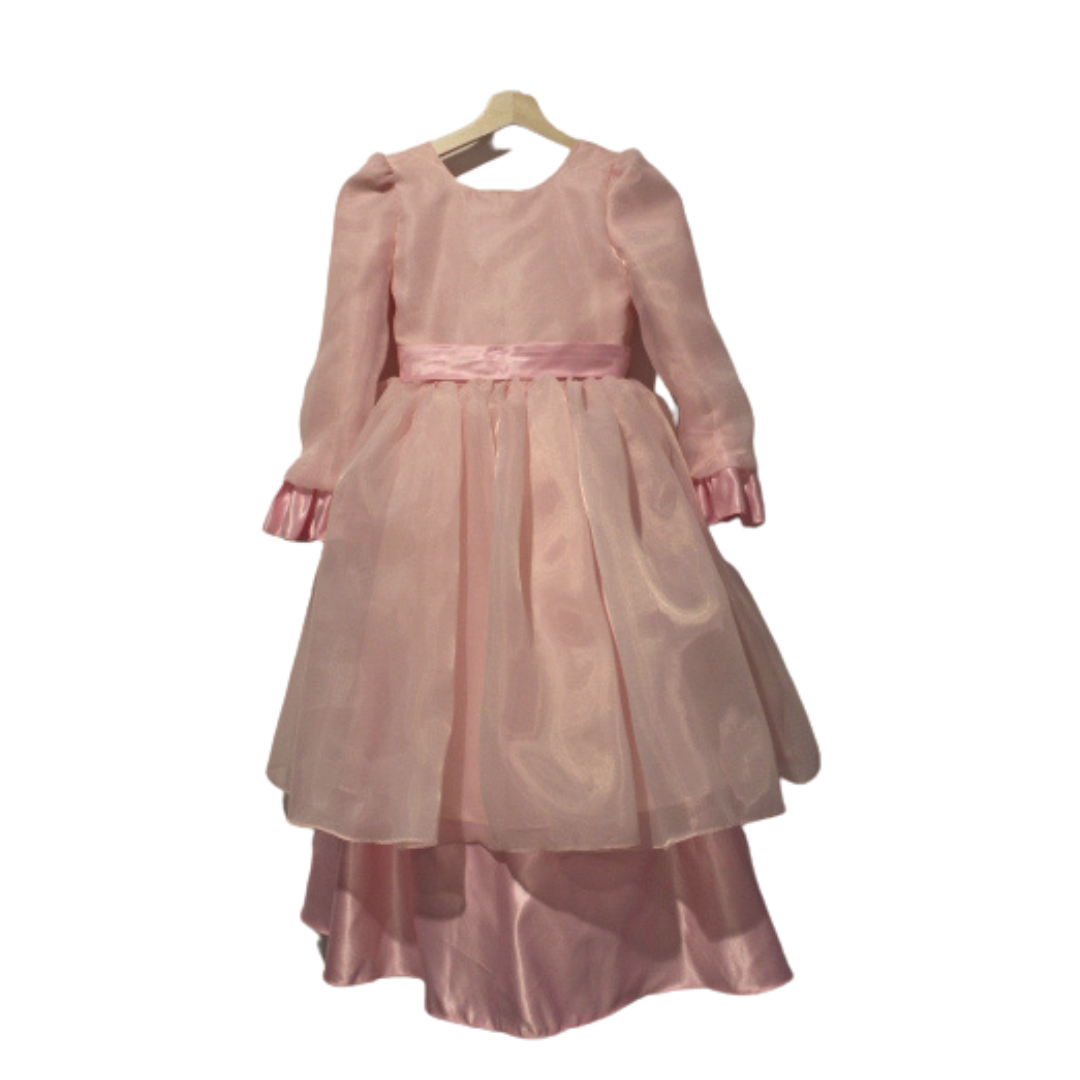 pink dress for girls contain layers