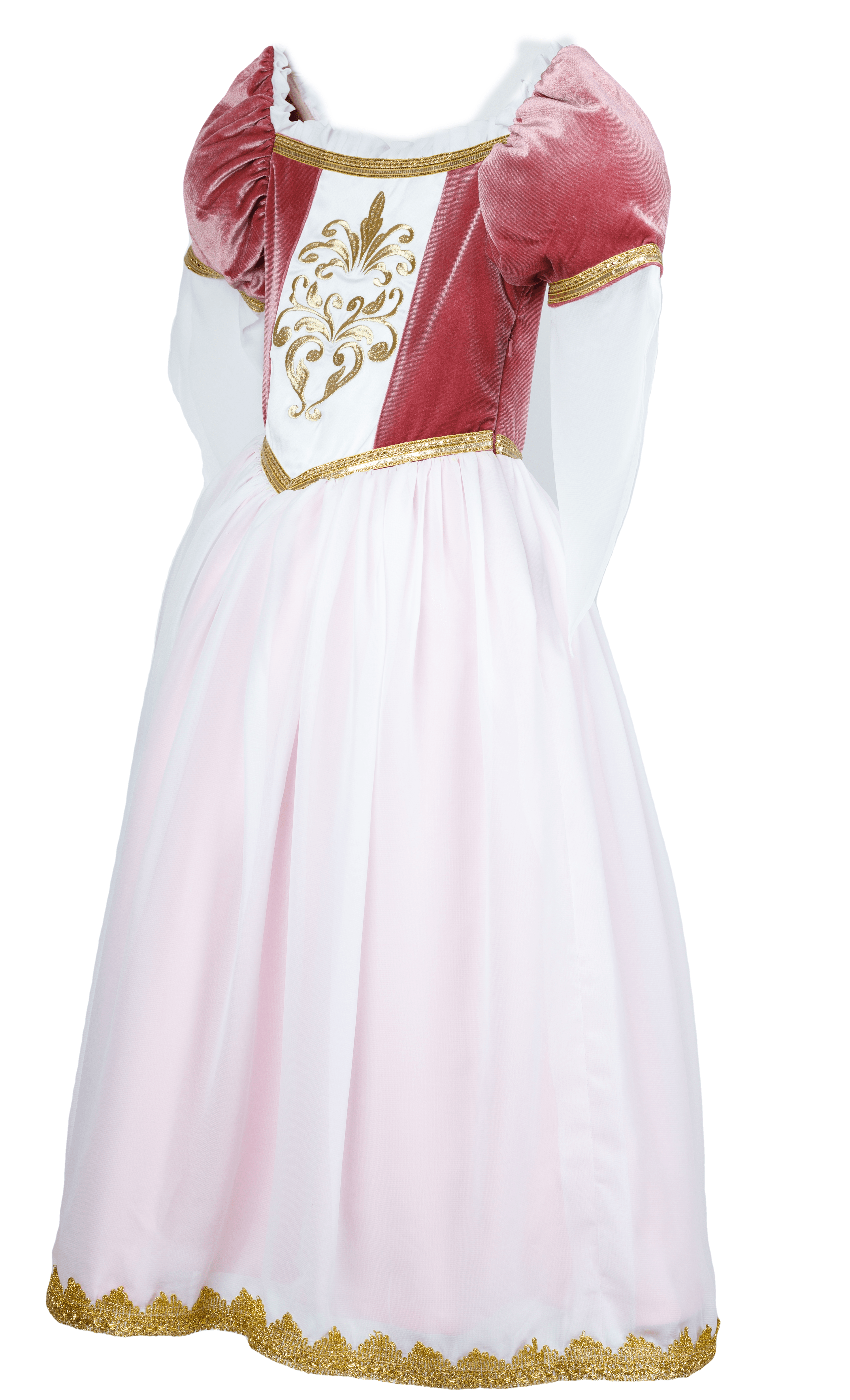 rapunzel dress multi color of shade pink  front design