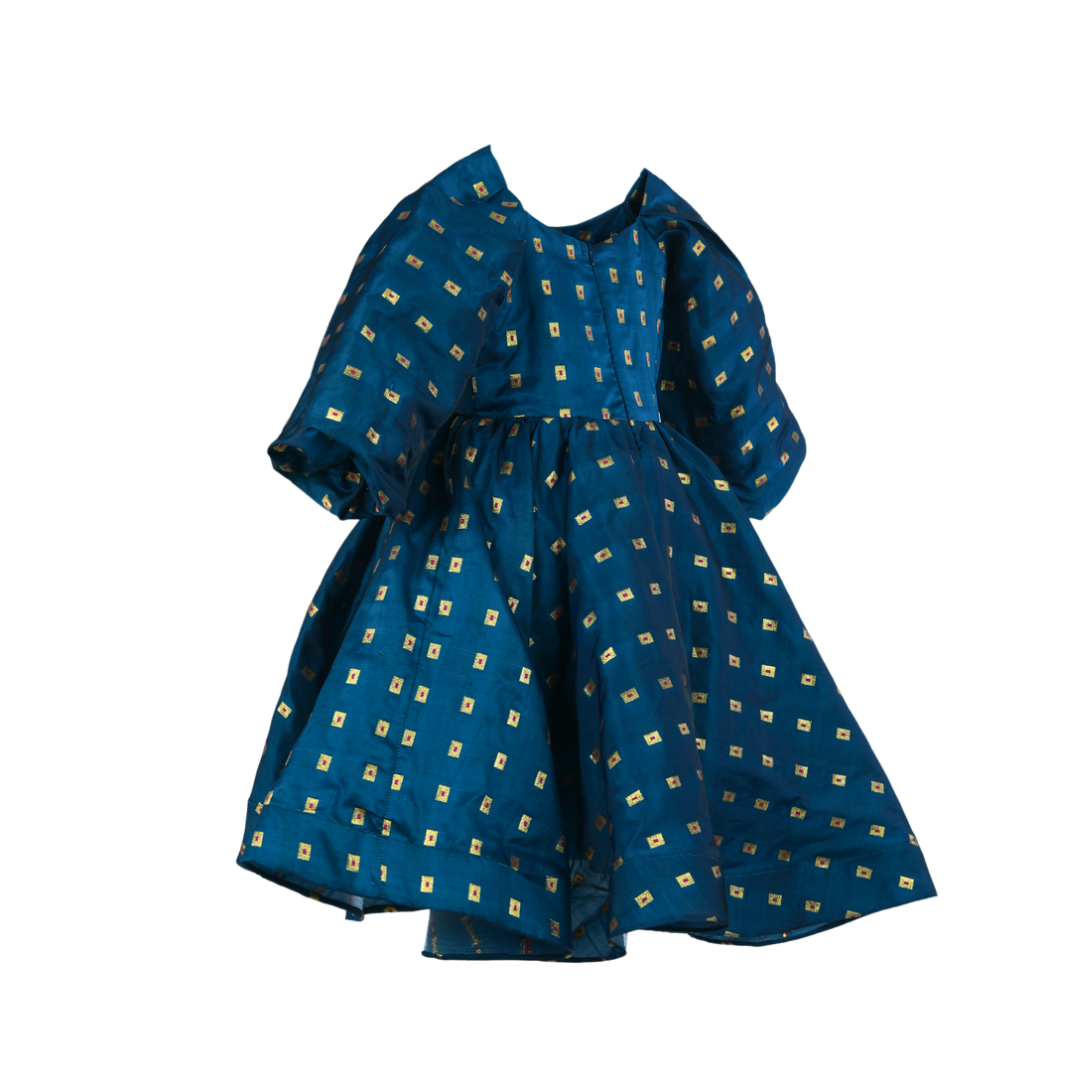 traditional ramadan dress blue indian fabric