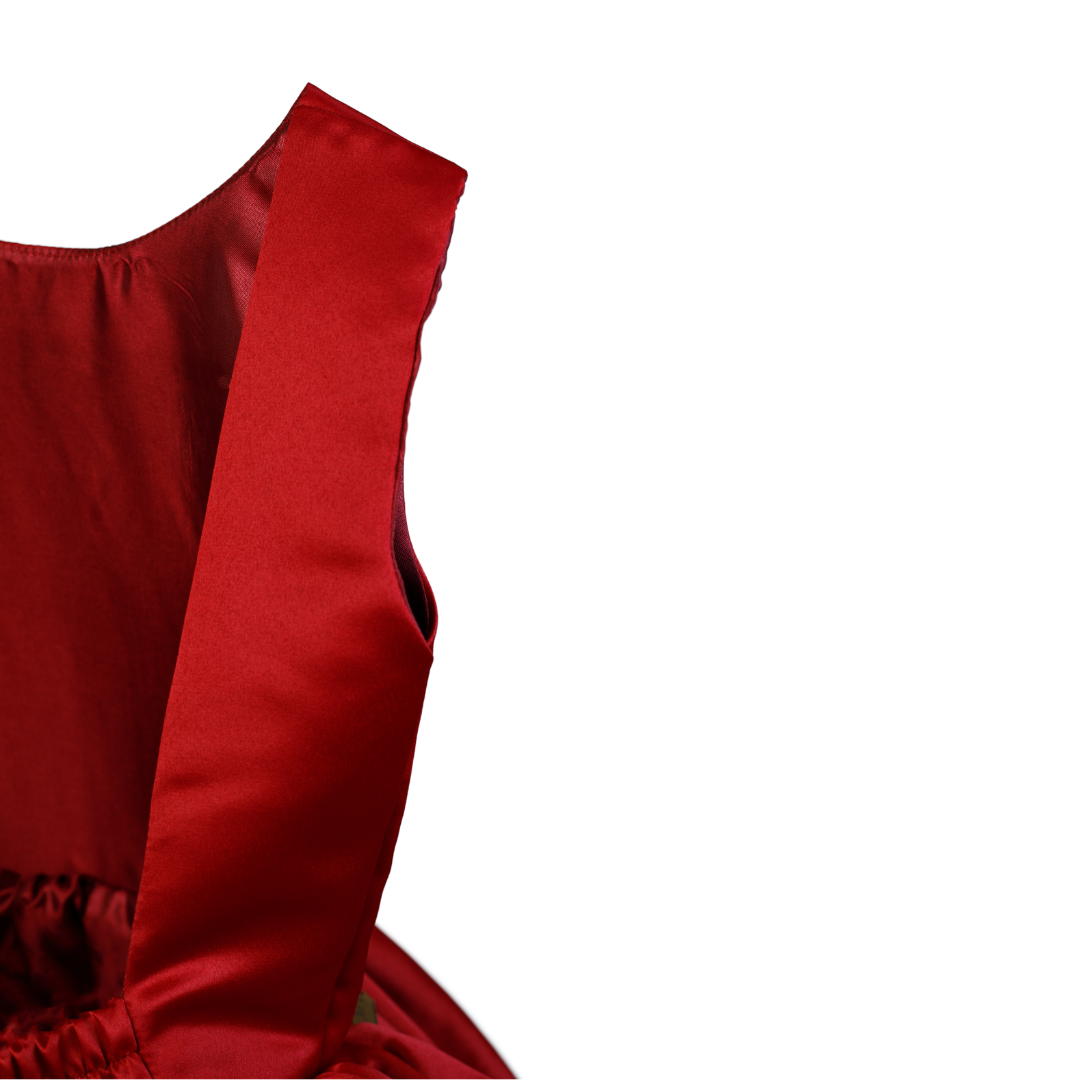 red dress for party with open back