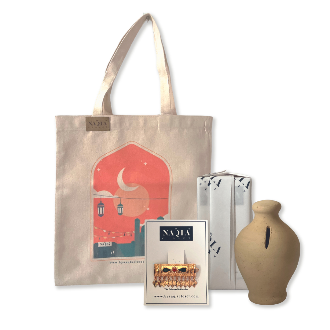 ramadan gift contains perfume tote bag traditional pins