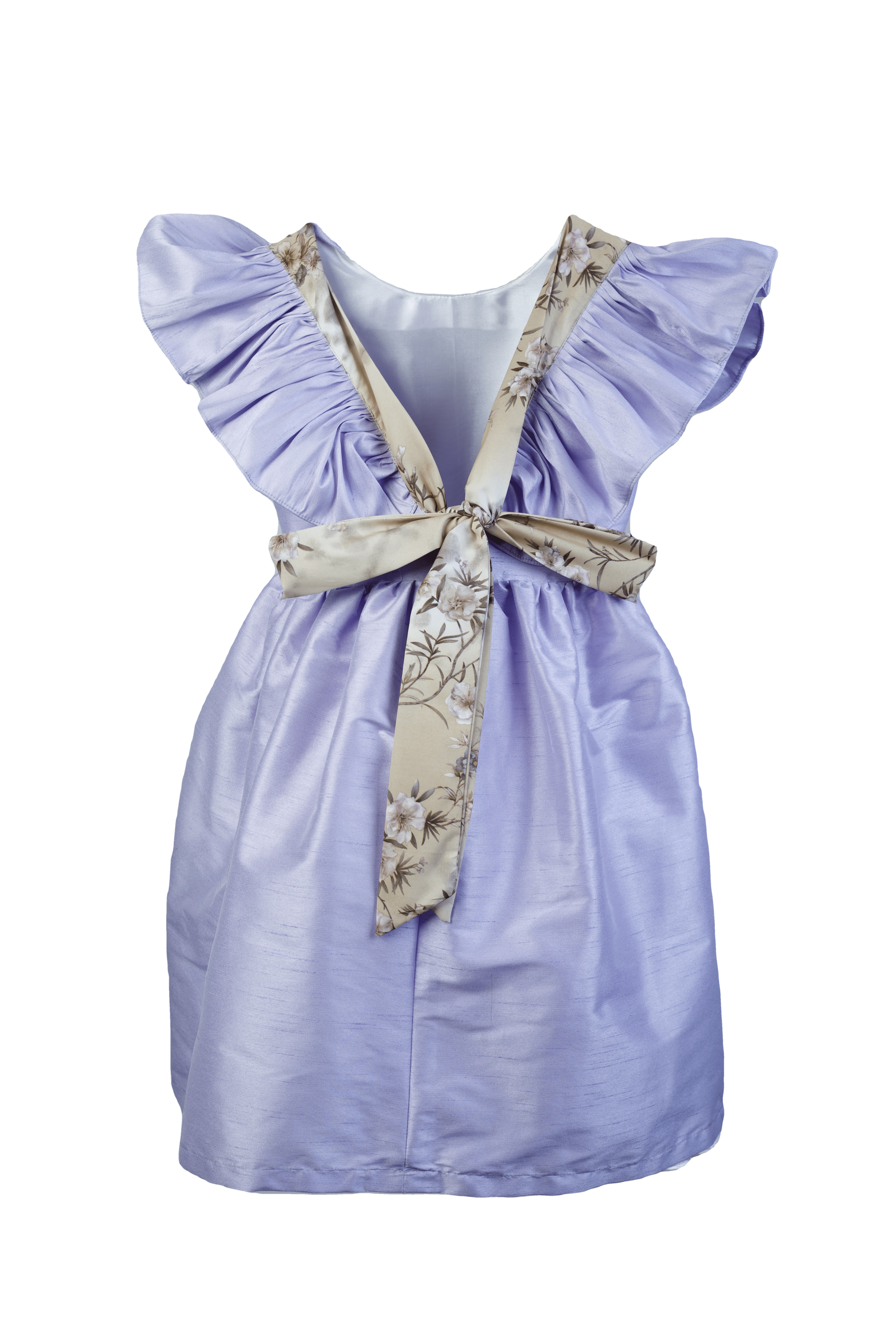 purple summer dress for girls with back design