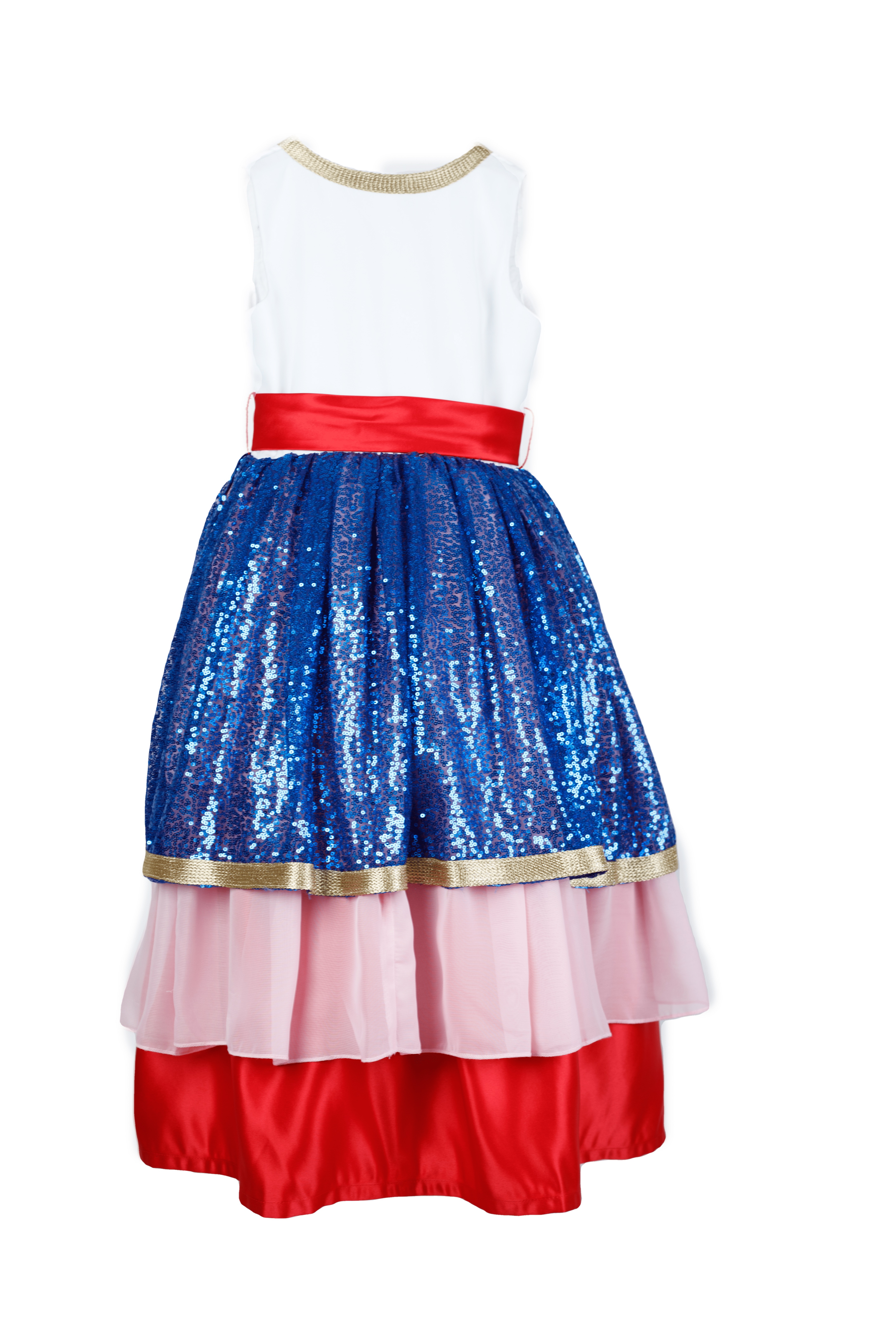 multi color princess mulan dress  Back design