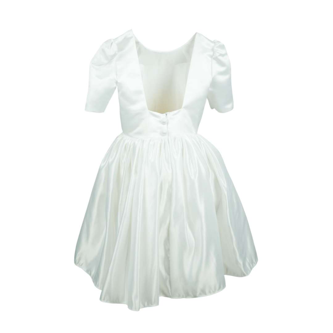 special back design for white dress