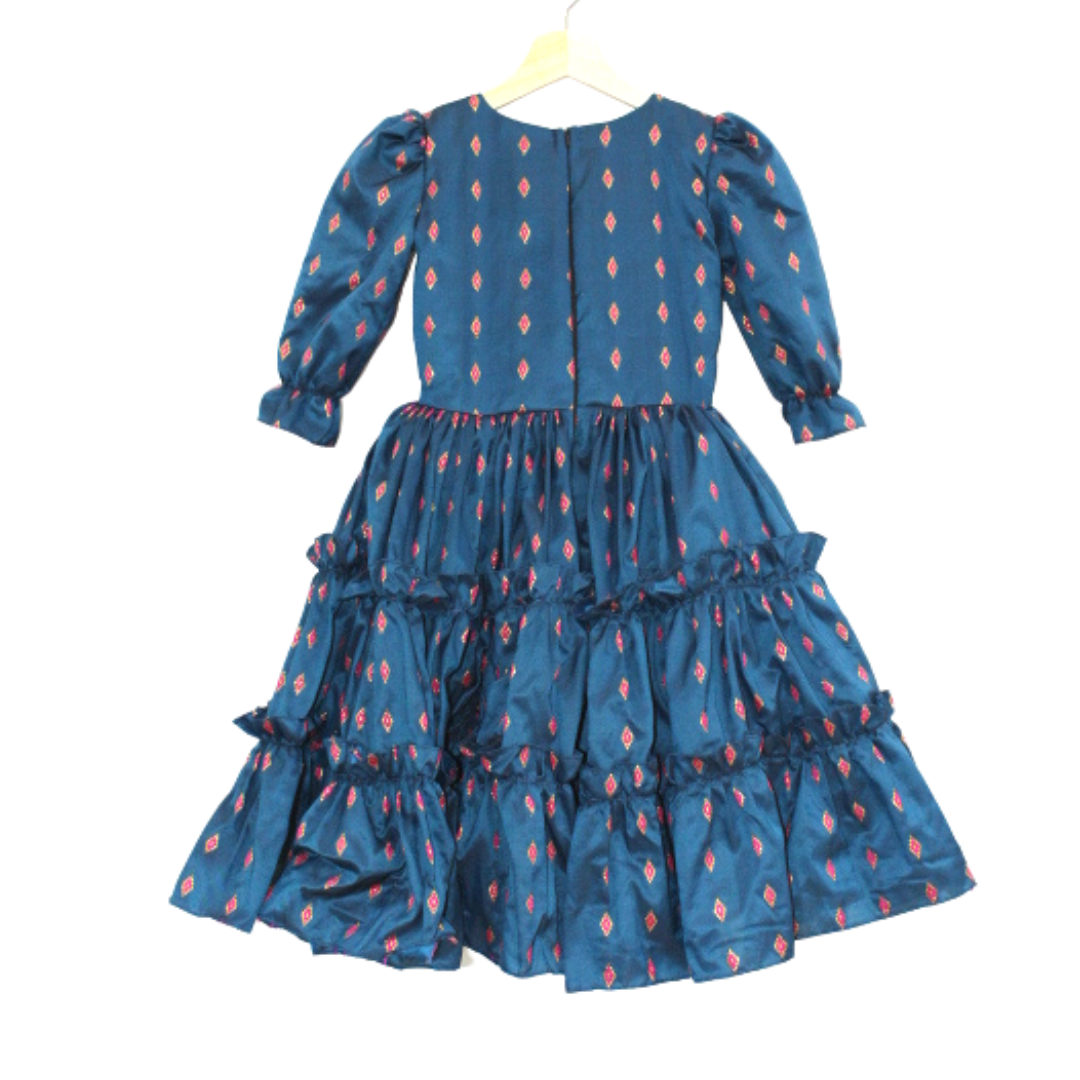 traditional ramadan dress blue indian fabric