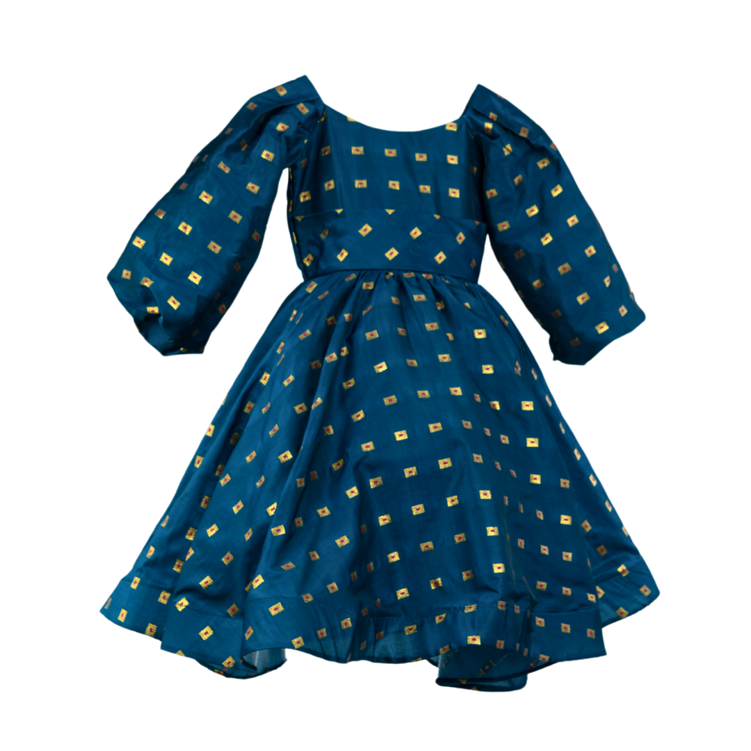 traditional ramadan dress blue indian fabric