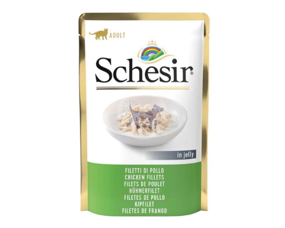 Schesir Cat Chicken Fillets Pouch Wet Food 85g