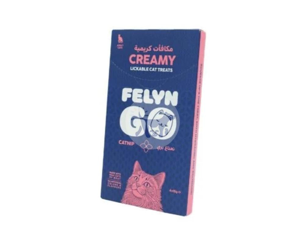 Felyn Go Creamy Lickable Treats Catnip Sachet 4x15g