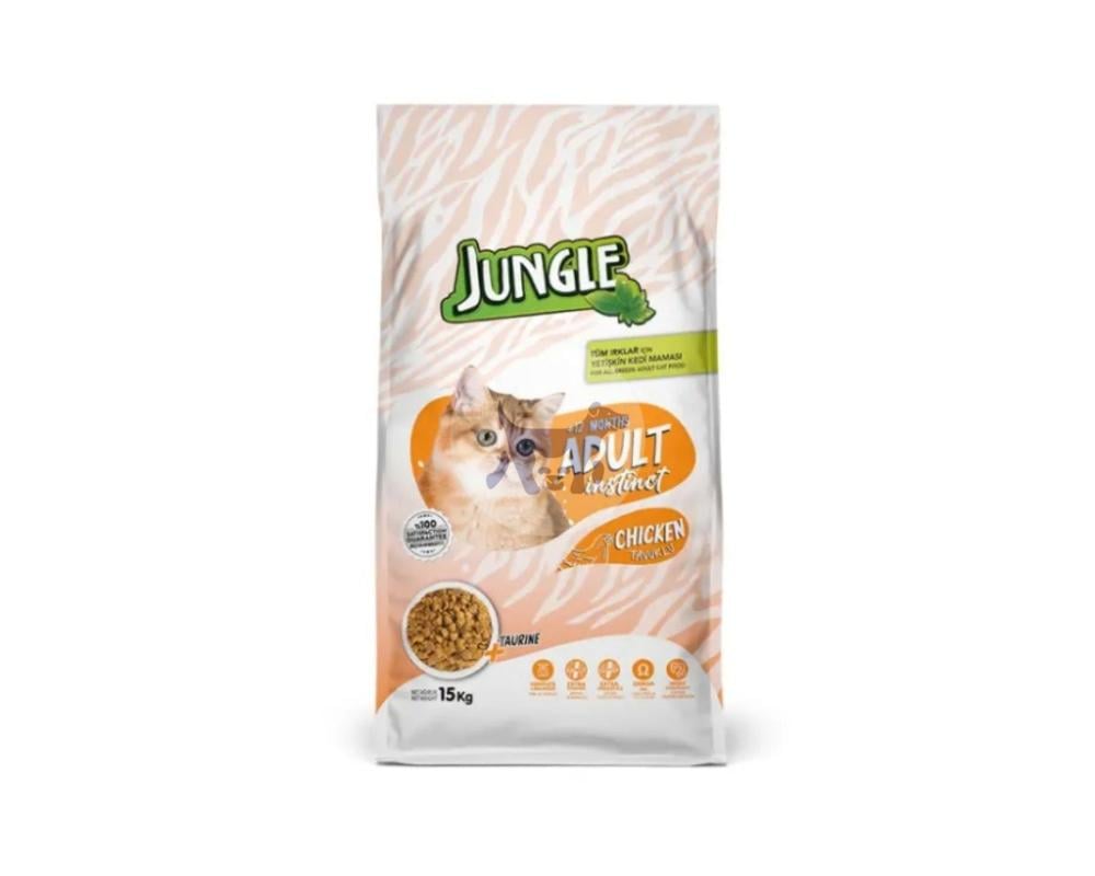 جنغل طعام جاف للقطط البالغة بالدجاج 15kg