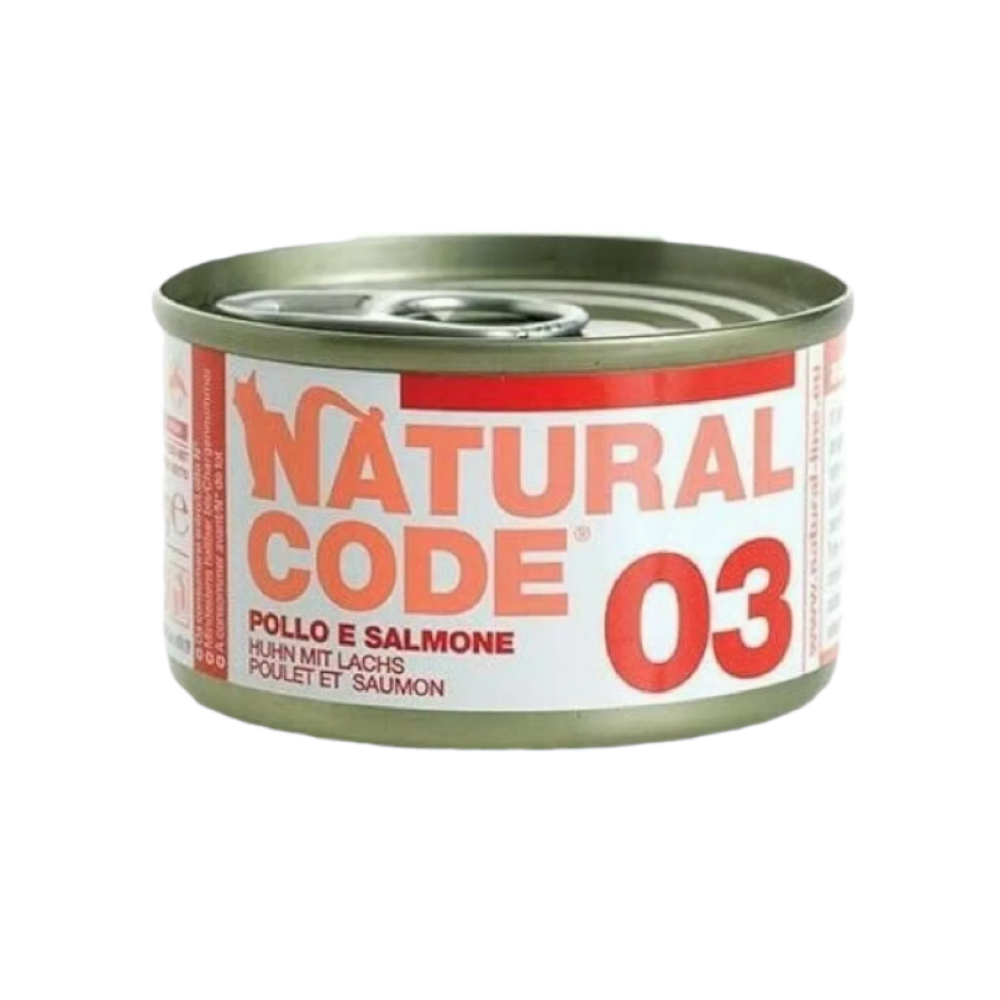 ناتشورال كود طعام رطب للقطط بالدجاج والسلمون 85g