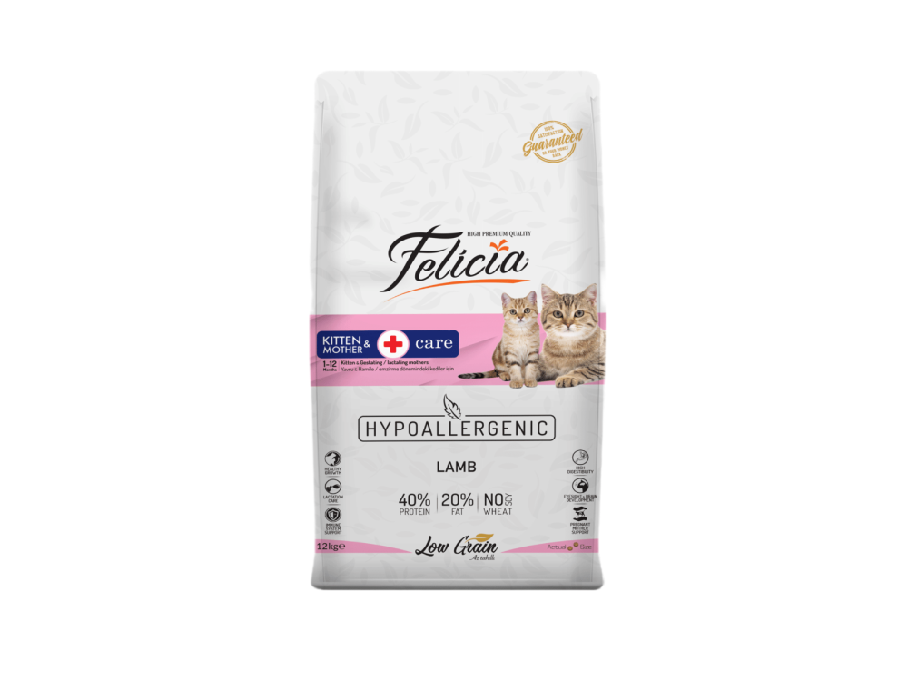 فيليسيا طعام جاف للقطط الأم وصغارها مضاد للحساسية بلحم الضأن 2kg