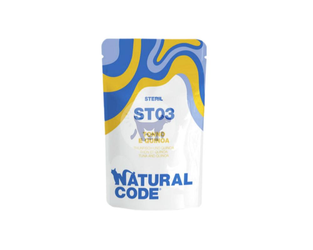 Natural Code ST03 Pouch Tuna and Quinoa Sterilized Wet Food for Cats 7