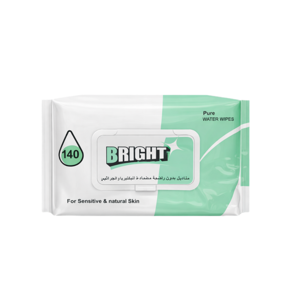 مناديل مبللة Bright للقطط والكلاب مضادة للبكتيريا بالماء النقي